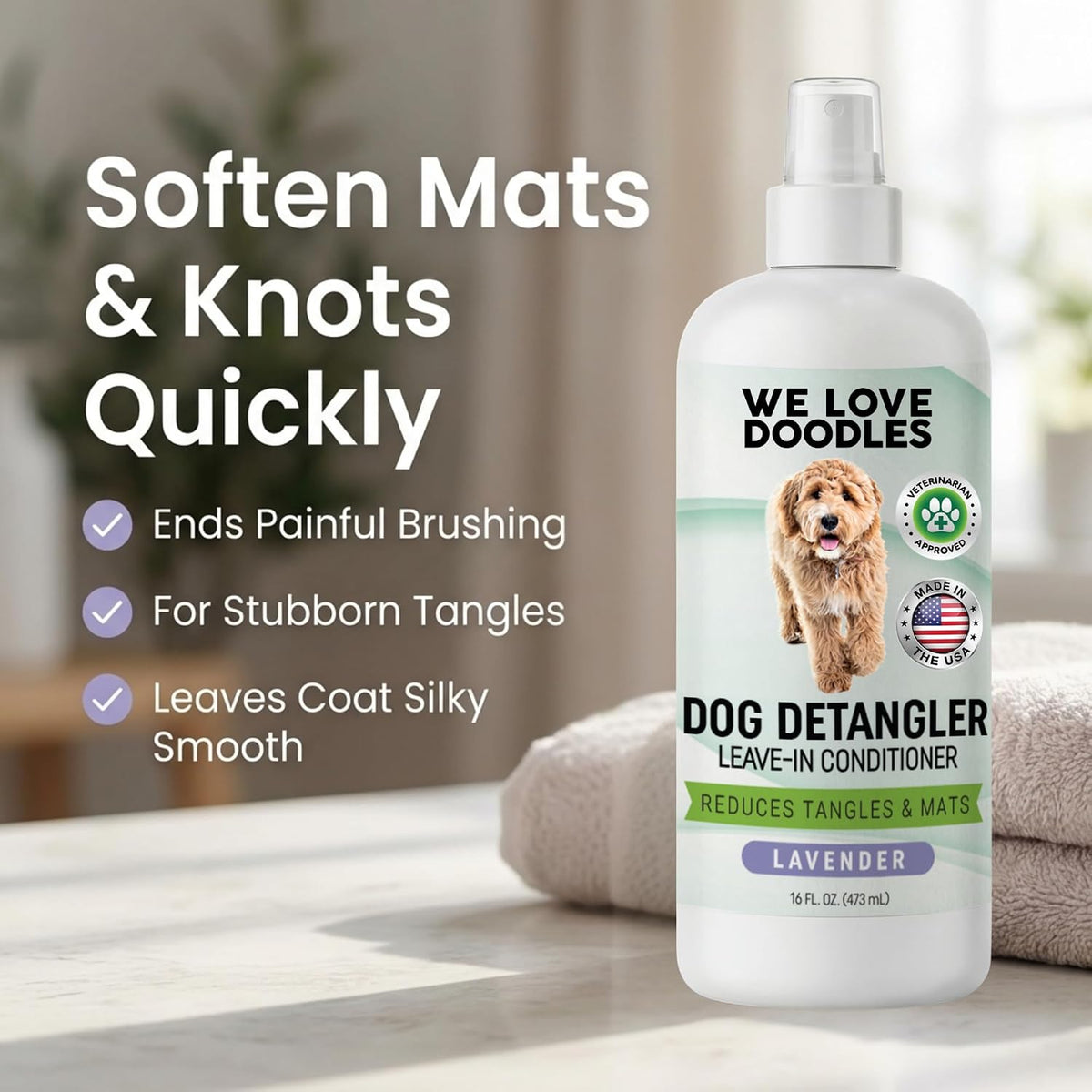 Effortless Tangle-Free Dog Coat Spray