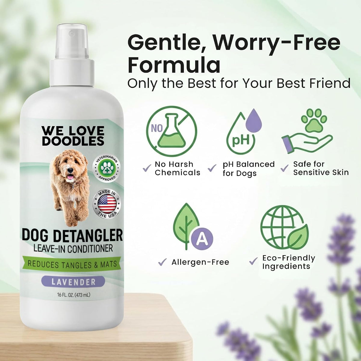 Effortless Tangle-Free Dog Coat Spray