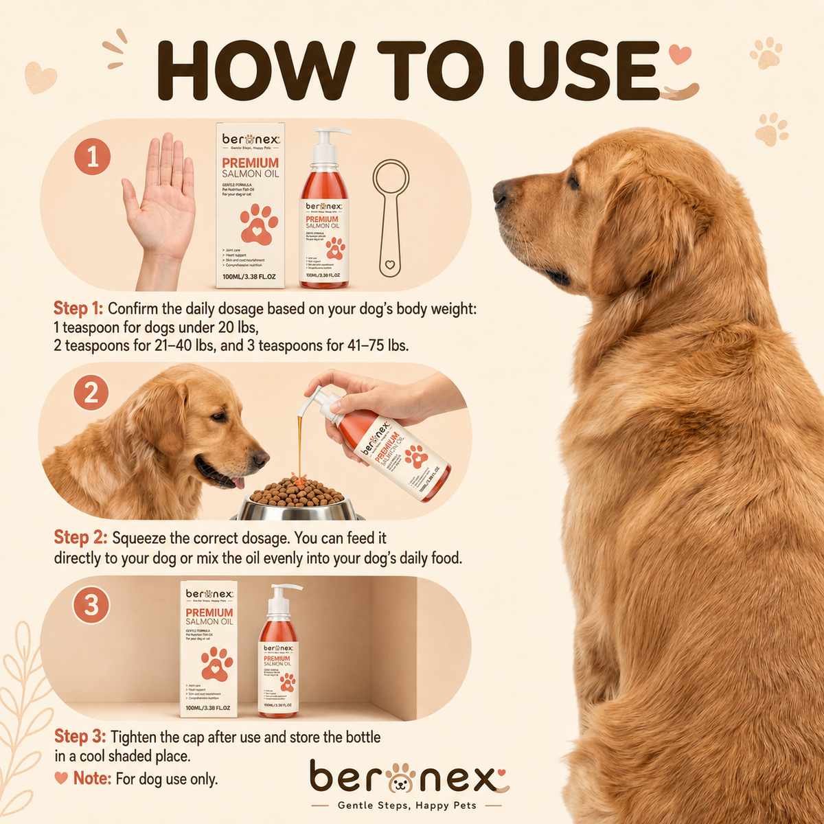 Nourish & Shine Salmon Oil for Pets