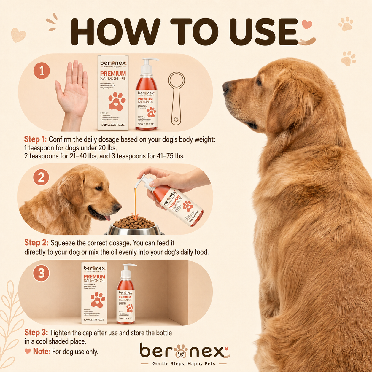 Nourish & Shine Salmon Oil for Pets